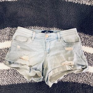 Light wash shorts
